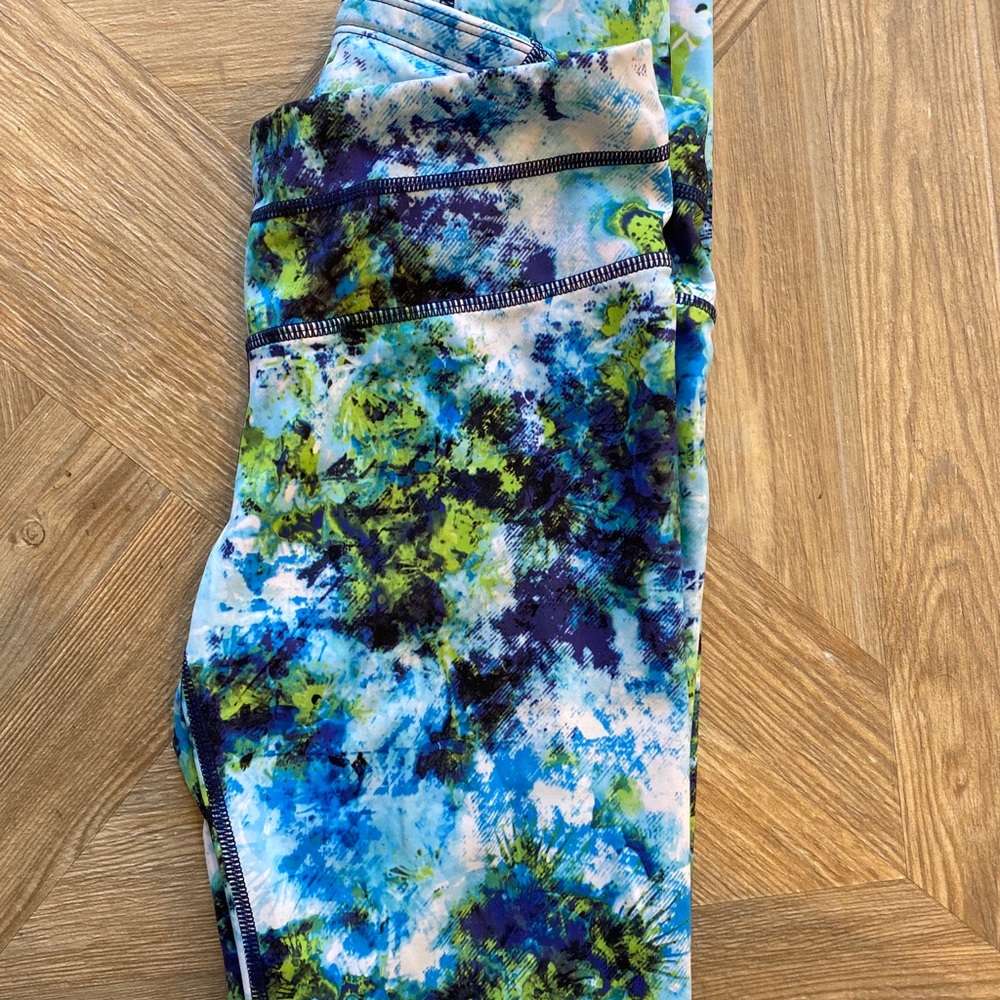 Women’s Athleta Blue/Green Athletic Leggings, XS - Picture 3 of 6